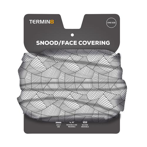 Snood Face Covering - Grey Geometric