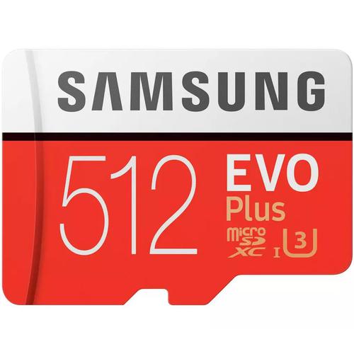 Samsung 512GB Evo Plus Micro SD Card (SDXC) UHS-I U3 + Adapter - 100MB/s
