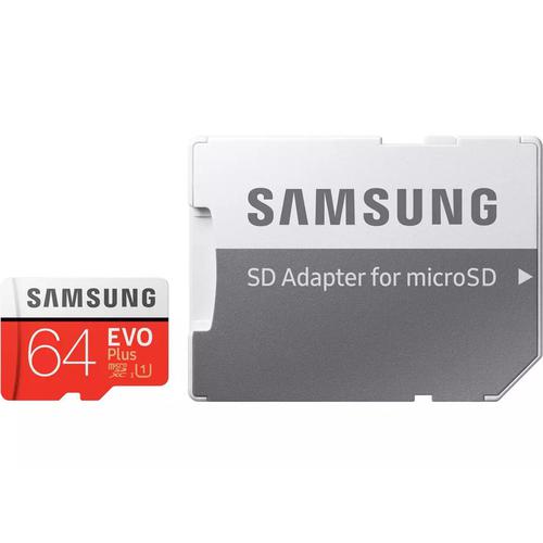 Samsung 64GB Evo Plus Micro SD Card (SDXC) UHS-I U1 + Adapter - 100MB/s