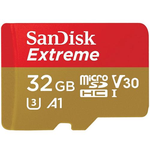 SanDisk 32GB Extreme A1 Micro SD Card (SDHC) UHS-I U3 + Adapter - 90MB/s