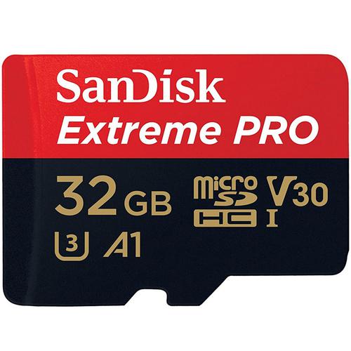 SanDisk 32GB Extreme Pro Micro SD Card (SDHC) A1 V30 UHS-I + Adapter - 100MB/s