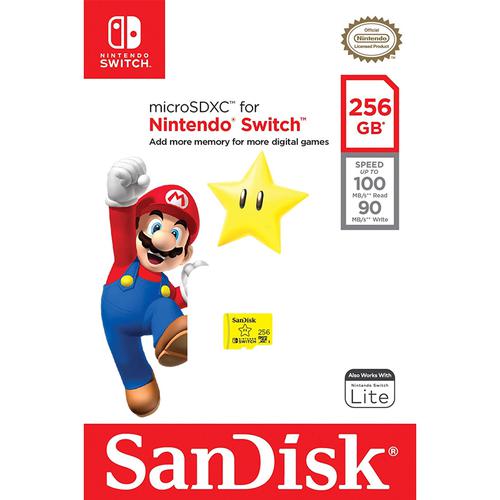SanDisk 256GB Nintendo Switch Micro SD Card (SDXC) UHS-I U3 - 100MB/s