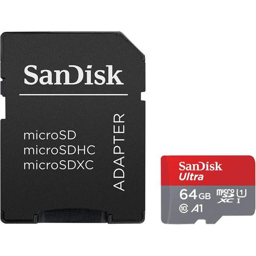 SanDisk 64GB Ultra Micro SD Card (SDXC) + SD Adapter - 120MB/s