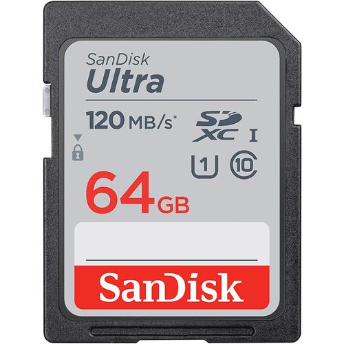 SanDisk 64GB Ultra SD Card (SDXC) UHS-I U1- 120MB/s