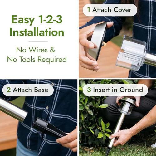 Signature Garden Premium Solar Lights - 6 Packs