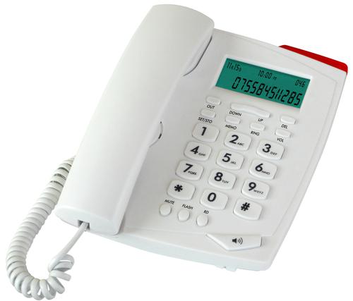 Tel UK Venice Phone Caller ID Telephone - White