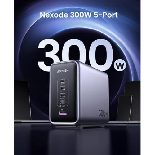 UGREEN MacBook Pro 300W USB C Nexode 5-Port PD3.1 PPS Super Fast GaN Charger