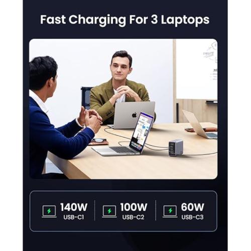 UGREEN MacBook Pro 300W USB C Nexode 5-Port PD3.1 PPS Super Fast GaN Charger