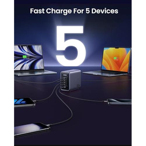 UGREEN MacBook Pro 300W USB C Nexode 5-Port PD3.1 PPS Super Fast GaN Charger
