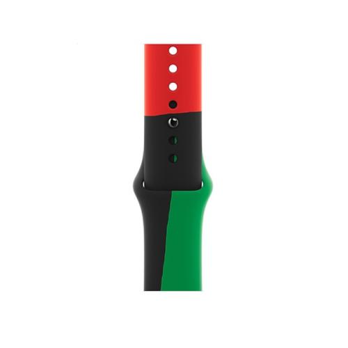 Apple Official Watch Band  38mm/40mm unity Sport Band - Black/ Green/ Red (Open Box)
