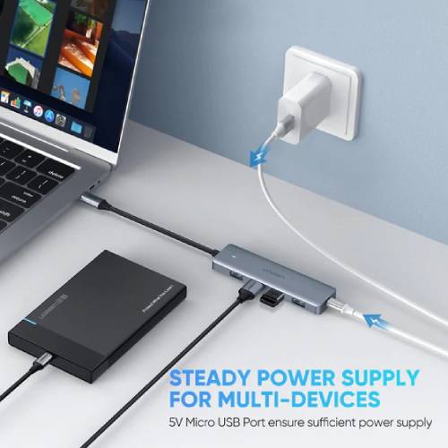 UGREEN USB C Hub 4 Ports USB Type C to USB 3.0 Hub Adapter with Charging Port