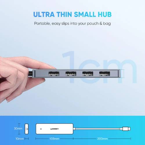 UGREEN USB C Hub 4 Ports USB Type C to USB 3.0 Hub Adapter with Charging Port