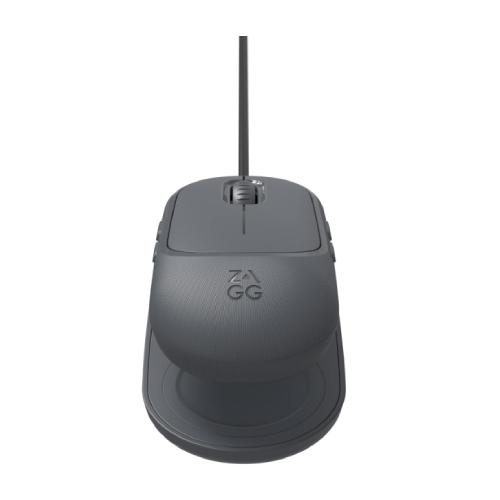 ZAGG Pro Mouse With Wireless Charging Pad - Charcoal