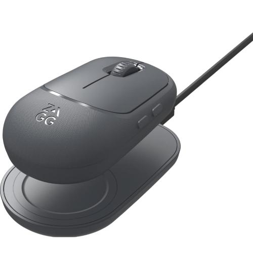 ZAGG Pro Mouse With Wireless Charging Pad - Charcoal