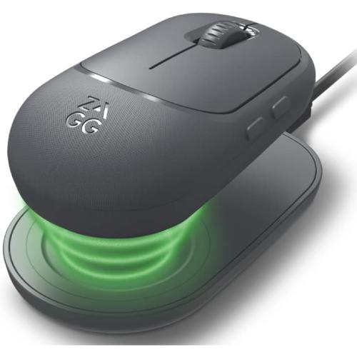 ZAGG Pro Mouse With Wireless Charging Pad - Charcoal