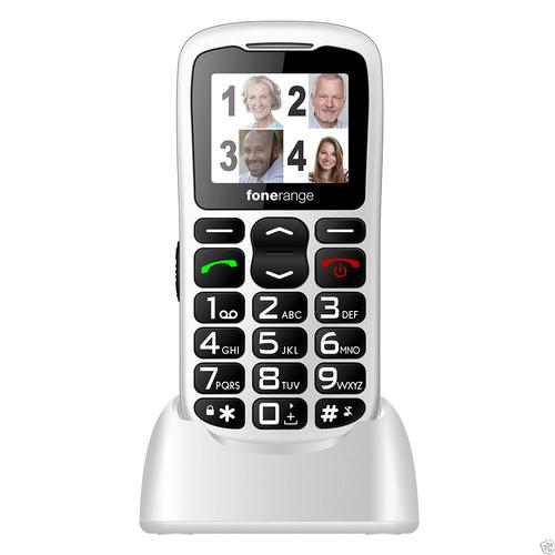 The Fonerange Big Friendly 2 Phone with Charging Dock - White