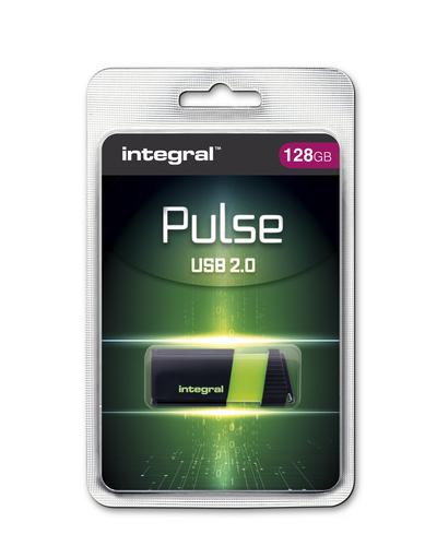 Integral 128GB Pulse USB Flash Drive - 12MB/s - Green