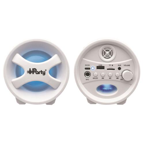 Lexibook iParty Wireless Bluetooth Speakers with Lights & Mic - White