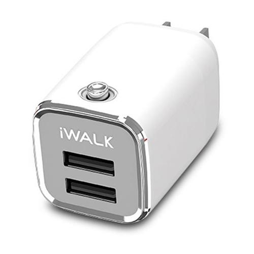 iWalk Dolphin 3.1A Dual USB Mains Charger - White