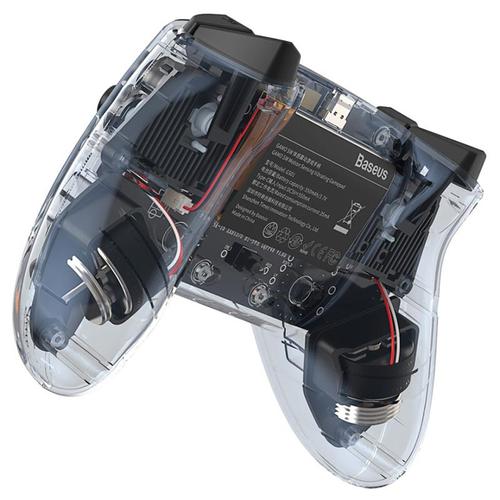 Baseus Motion Sensing Vibrating Transparent Wireless Gamepad - Black