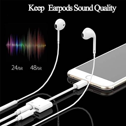 Apple Iphone Adapter 3.5mm Jack Connector Dual Audio and Charger.