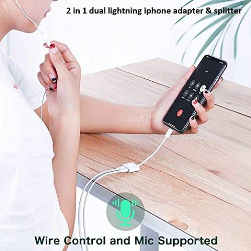 Apple Iphone Adapter 3.5mm Jack Connector Dual Audio and Charger.