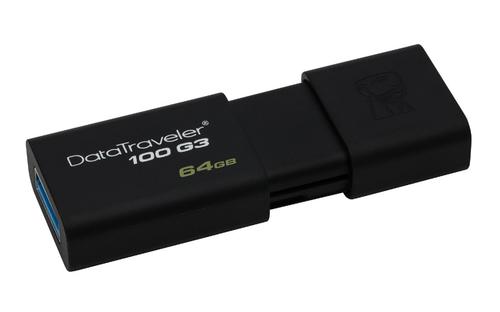 Kingston 64GB DataTraveler 100 G3 USB 3.0 Flash Drive - 100MB/s