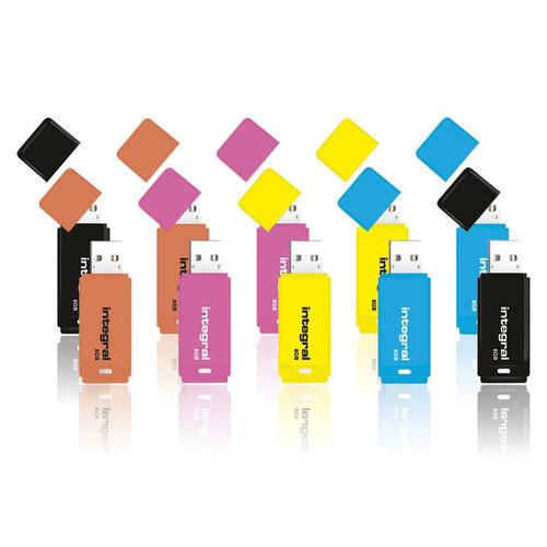 Clé USB 2.0 INTEGRAL Flash Drive Néon 16 GB (Rose)