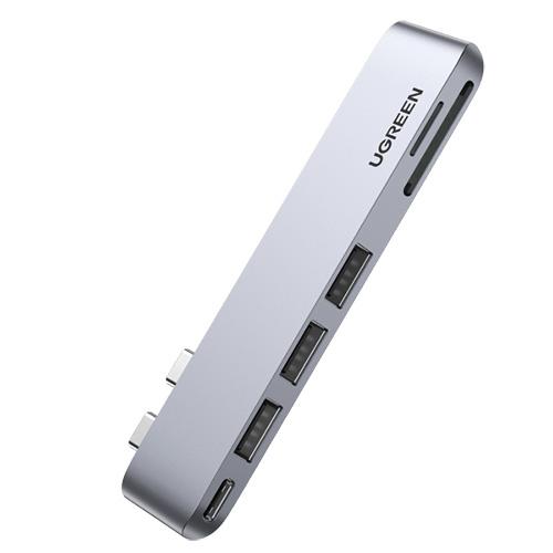 UGREEN 6-in-2 USB-C 100W PD Card Reader and Hub for MacBook £13.99
