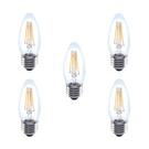 Integral LED Glass Candle Bulb E27 4W (40W) 2700K Non-Dimmable Lamp - 5 Pack