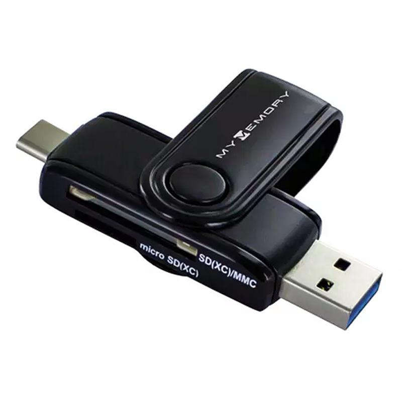 Mechanisch analoog Minachting MyMemory USB 3.1 + USB-C SD and Micro SD Card Reader - Black £8.99 - Free  Delivery | MyMemory