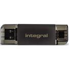 Integral USB 3.0 + USB-C OTG SD and Micro SD A2 Card Reader - 180MB/s