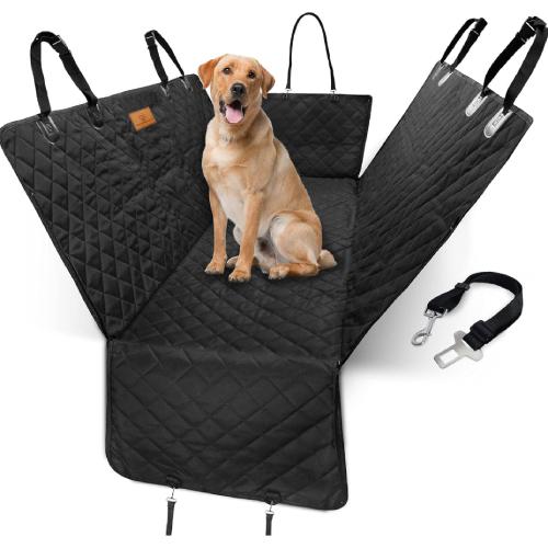 AMZPET 3-in-1 Universal Car Seat Cover for Dogs - Black