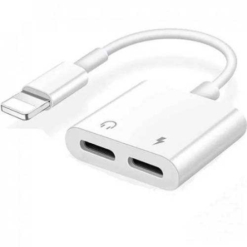 Apple Iphone Adapter 3.5mm Jack Connector Dual Audio and Charger.
