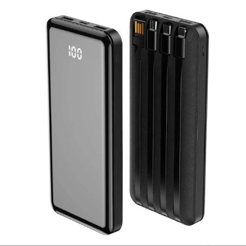 Forever Powerbank TB-411 Allin1 10000 mAh Black With USB-C + Lightning