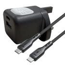 HAVIT 33W Gan Travel Charger with USB-C to USB-C Cable - Black