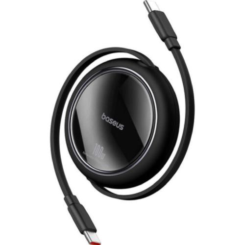 Baseus Free2Draw Mini Retractable Charging Cable Type-C to Type-C 100W 1m - Cluster Black
