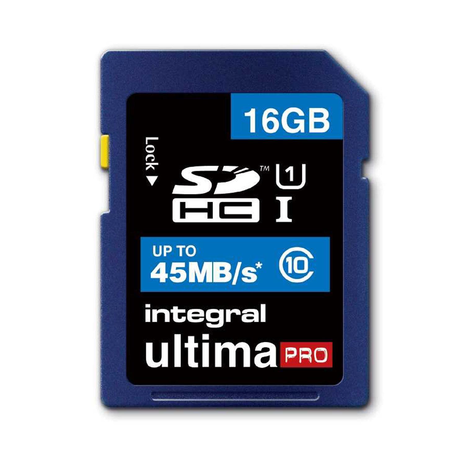 Integral 16GB UltimaPRO SD Card (SDHC) - 45MB/s £9.99 - Free Delivery ...