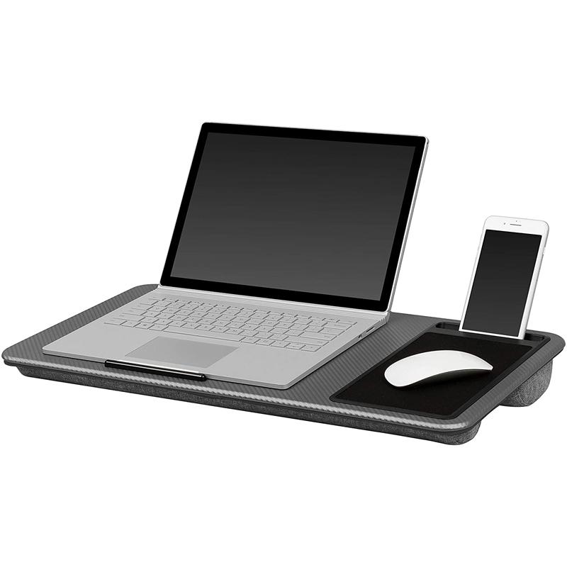 Lapgear Home Office Lap Desk with Device Ledge, Mouse Pad, and Phone Holder Pink