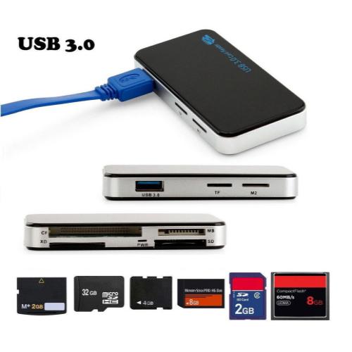 High Speed 2 in 1 USB2.0/USB3.0 to NM Card Reader Memory Card Reader Easy  to Use