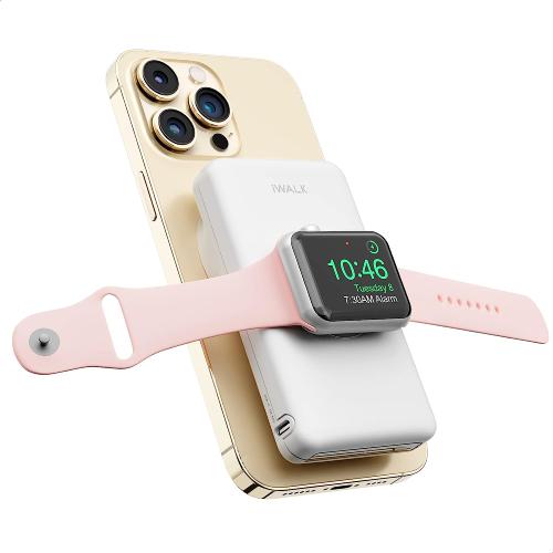 iWALK MAG-X Magnetic Wireless Power Bank with Apple Watch Charger,10000mAh  PD Fast Charging Portable Charger - White £34.95 - Free Delivery | MyMemory