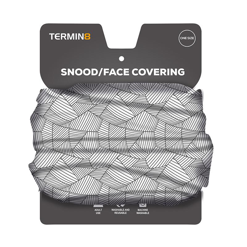 Snood Face Covering - Grey Geometric