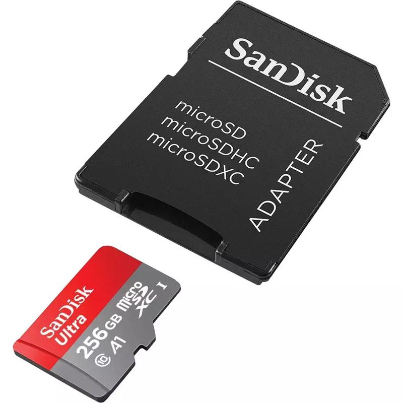 SanDisk 256GB Ultra Android Micro SD Card (SDXC) UHS-I U1 + Adapter - 120MB/s
