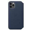 Apple Official iPhone 11 Pro Leather Folio Case- Deep Sea Blue