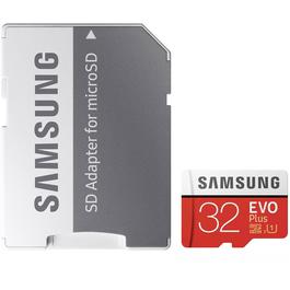 Multi-pack of 2 cards and adapters 2 x Samsung Memory Evo Plus 32GB Micro SDHC Card 95MB/s UHS-I U1 Class 10 with Adapter