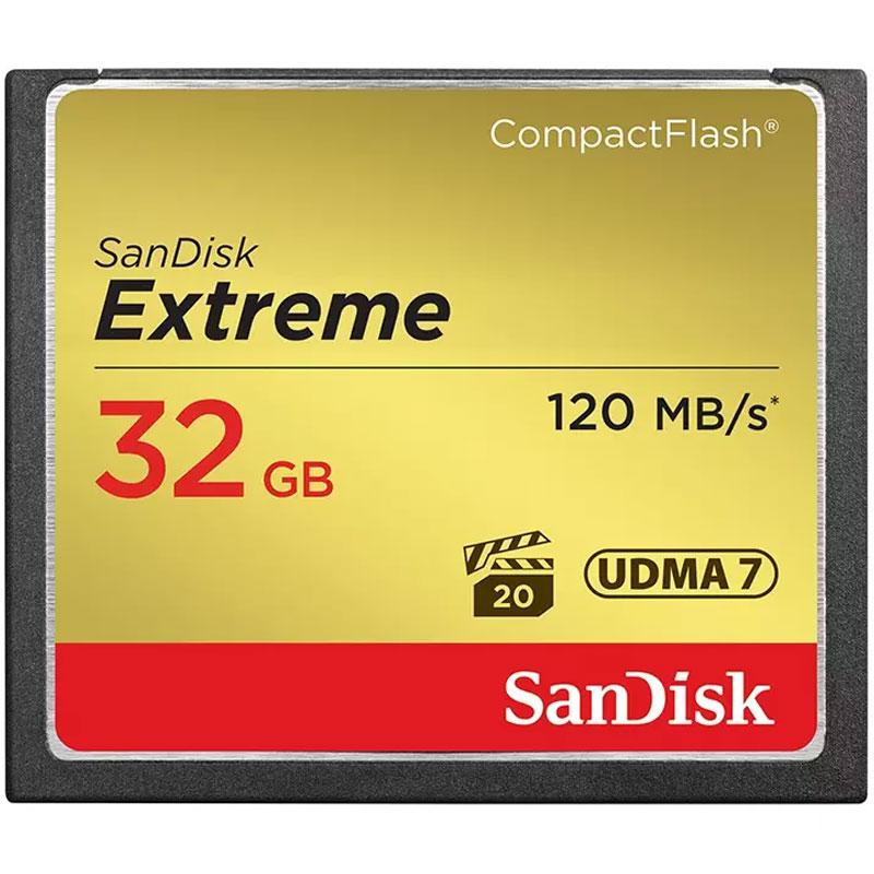 SanDisk 32GB Extreme 800X Compact Flash Card - 120MB/s