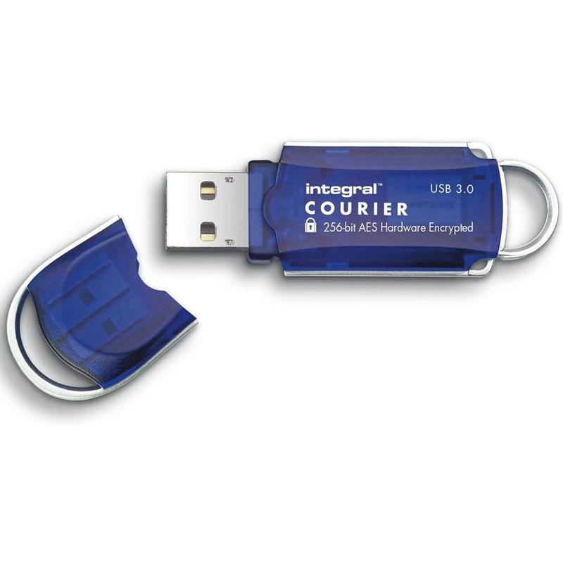 Integral 64GB Courier USB 3.0 FIPS 197 Encrypted Flash Drive - 145MB/s