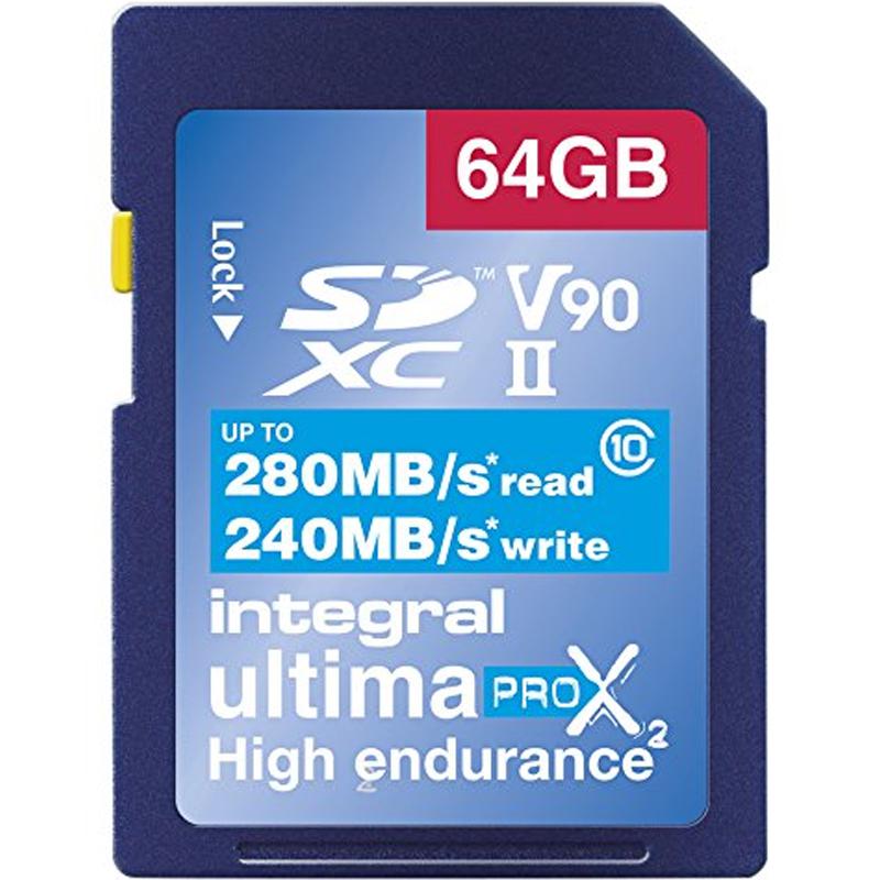 Integral 64GB UltimaPro X2 SD Card SDXC UHS-II U3 V90 - 280MB/s