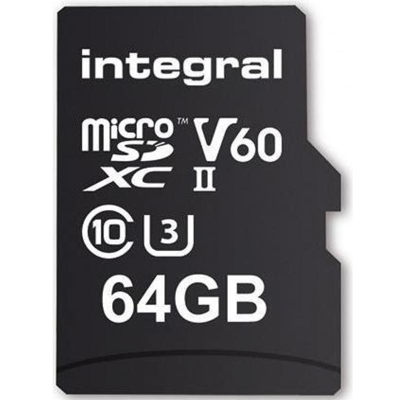 Integral 64GB UltimaPro X2 Micro SD Card SDXC UHS-II U3 V60 - 280MB/s