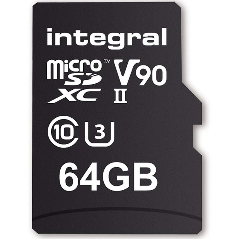 Integral 64GB UltimaPro X2 Micro SD Card SDXC UHS-II U3 V90 - 280MB/s
